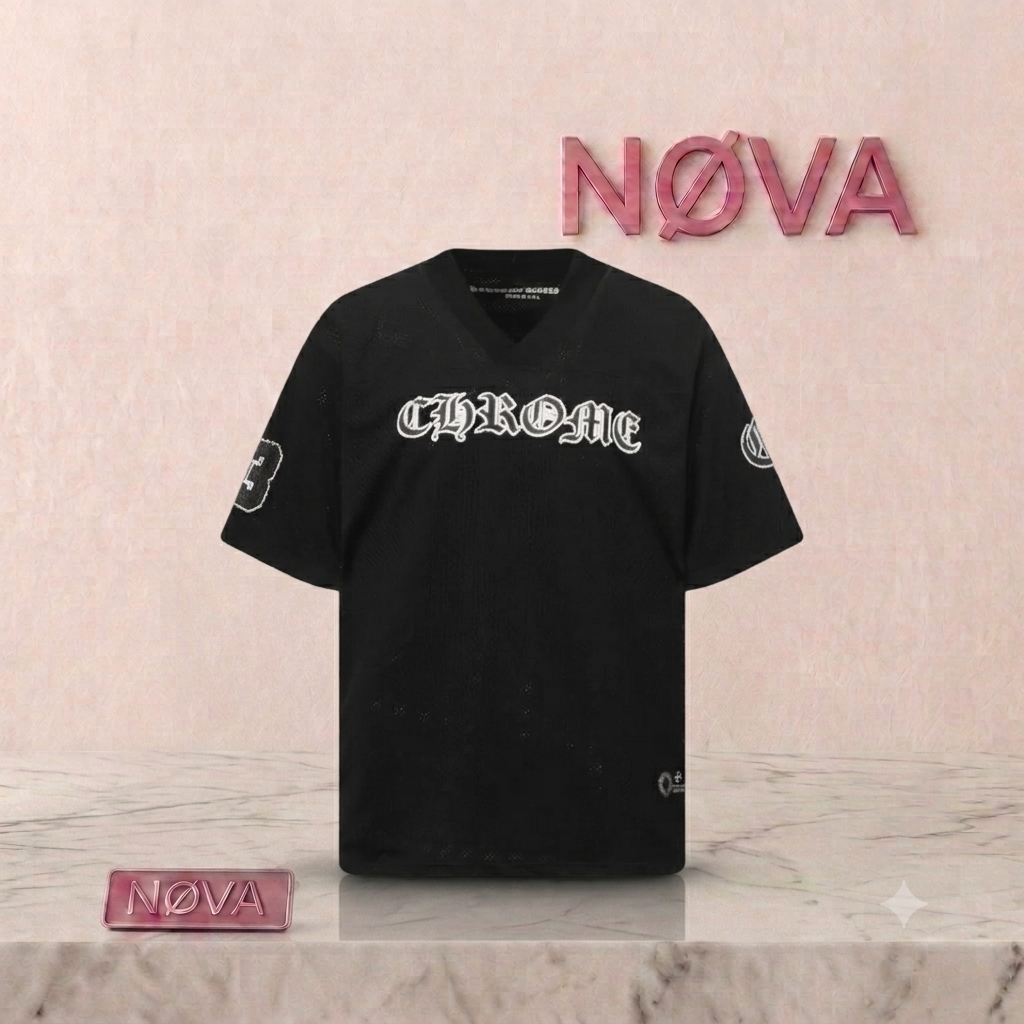 Chrome Hearts Mesh Stadium Football Jersey Short Sleeve