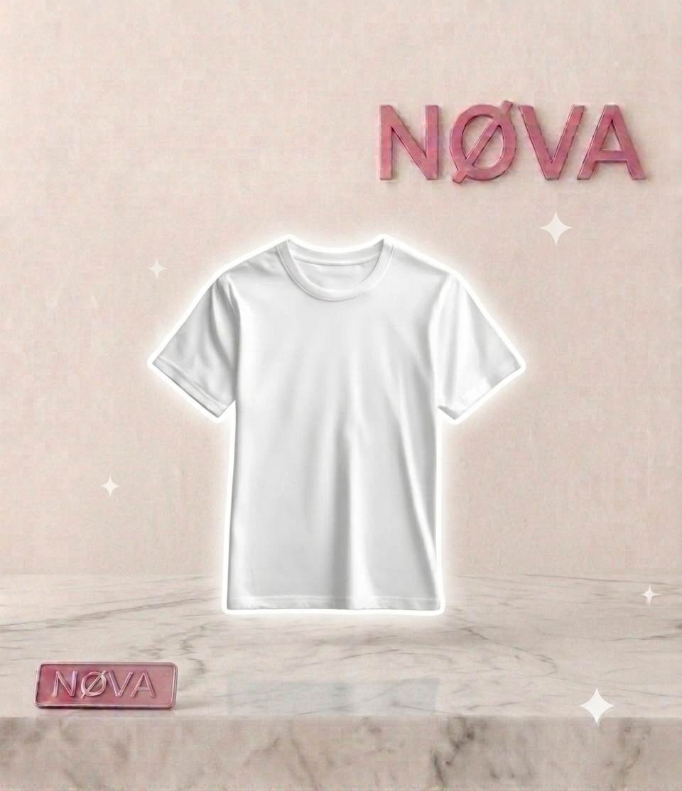NØVA Basics Plain white t-shirt